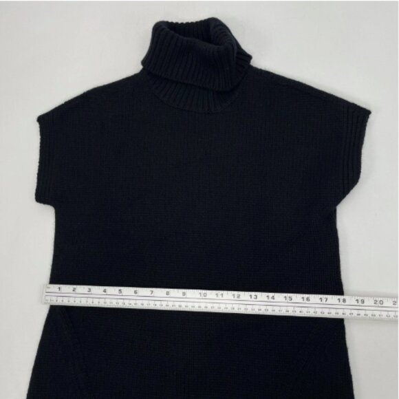 Derek Lam 100% Italian Cashmere Sweater Black Thick Knit Turtleneck - Picture 9 of 12